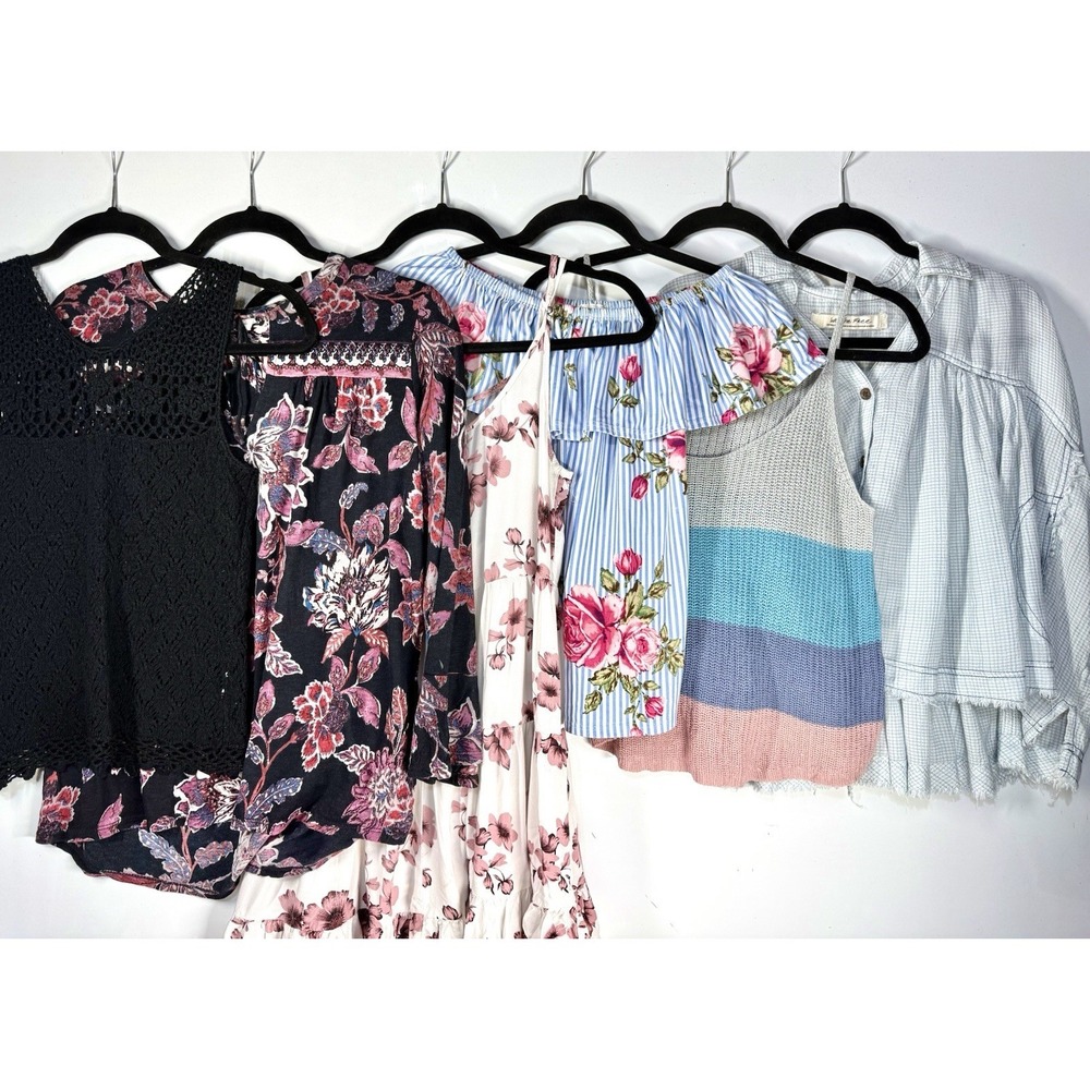 Women Tops Bundle 6 pcs S/M - Boho Summer Beach Free People Brandy Melville Lot